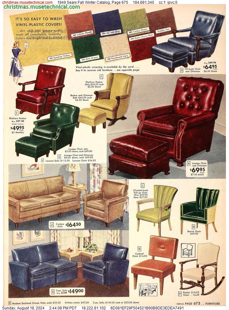 1949 Sears Fall Winter Catalog, Page 675