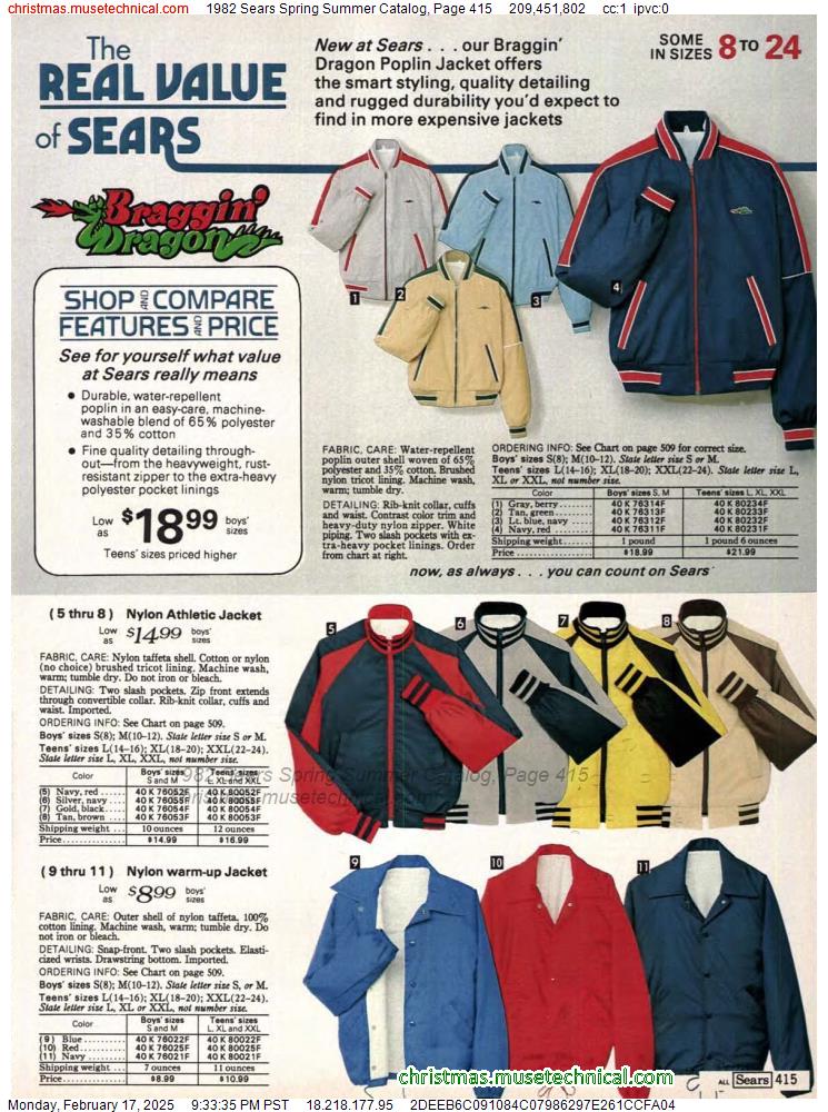 1982 Sears Spring Summer Catalog, Page 415