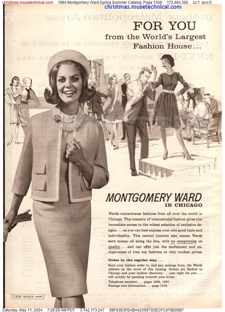 1964 Montgomery Ward Spring Summer Catalog, Page 1308