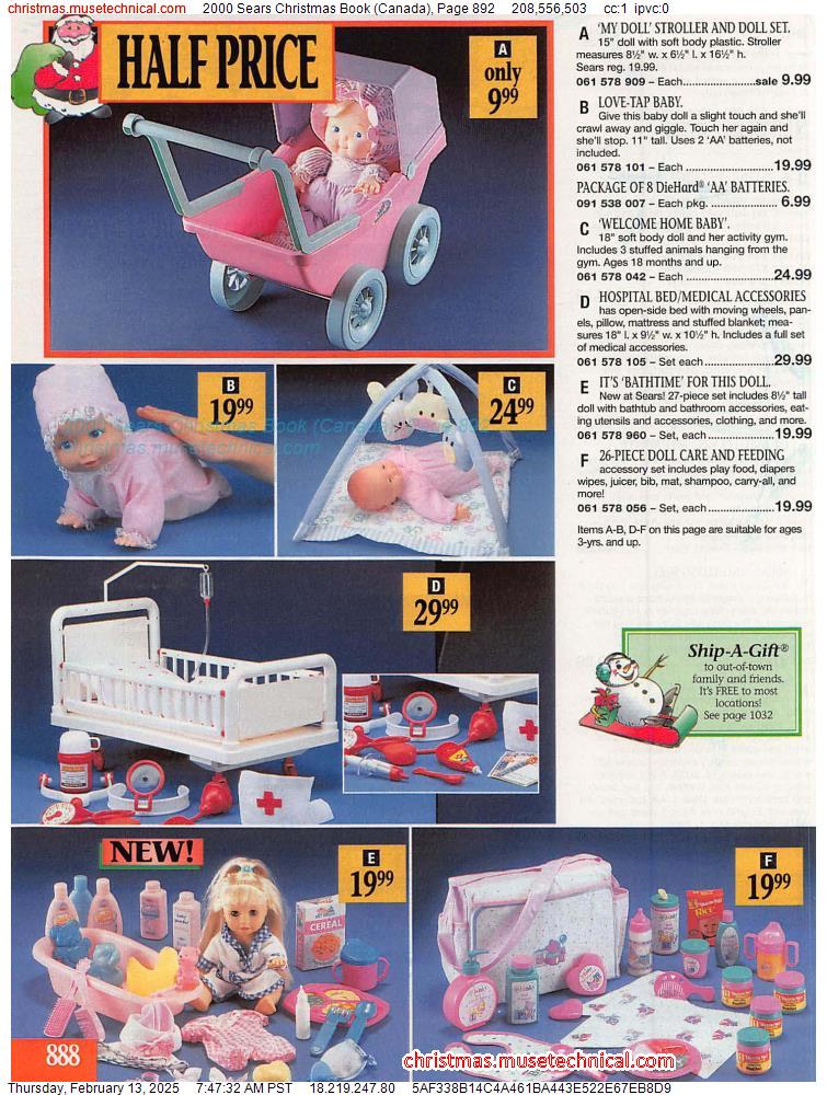 2000 Sears Christmas Book (Canada), Page 892