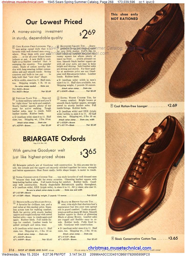 1945 Sears Spring Summer Catalog, Page 268