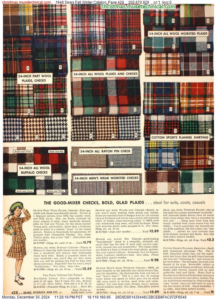 1948 Sears Fall Winter Catalog, Page 428