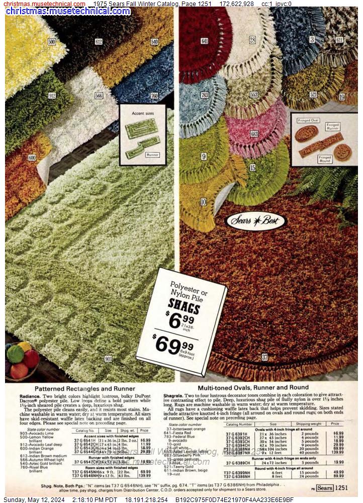 1975 Sears Fall Winter Catalog, Page 1251