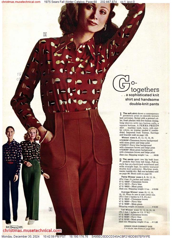 1975 Sears Fall Winter Catalog, Page 68