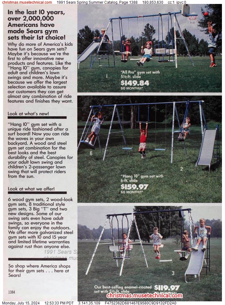1991 Sears Spring Summer Catalog, Page 1388