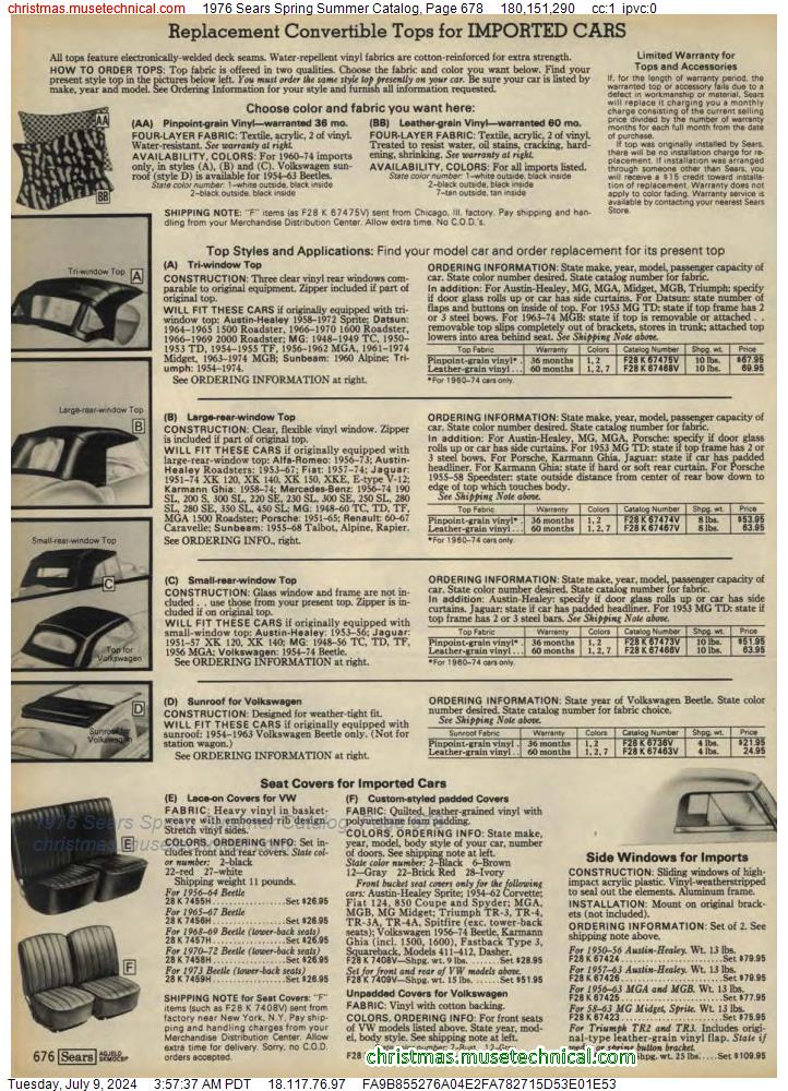 1976 Sears Spring Summer Catalog, Page 678
