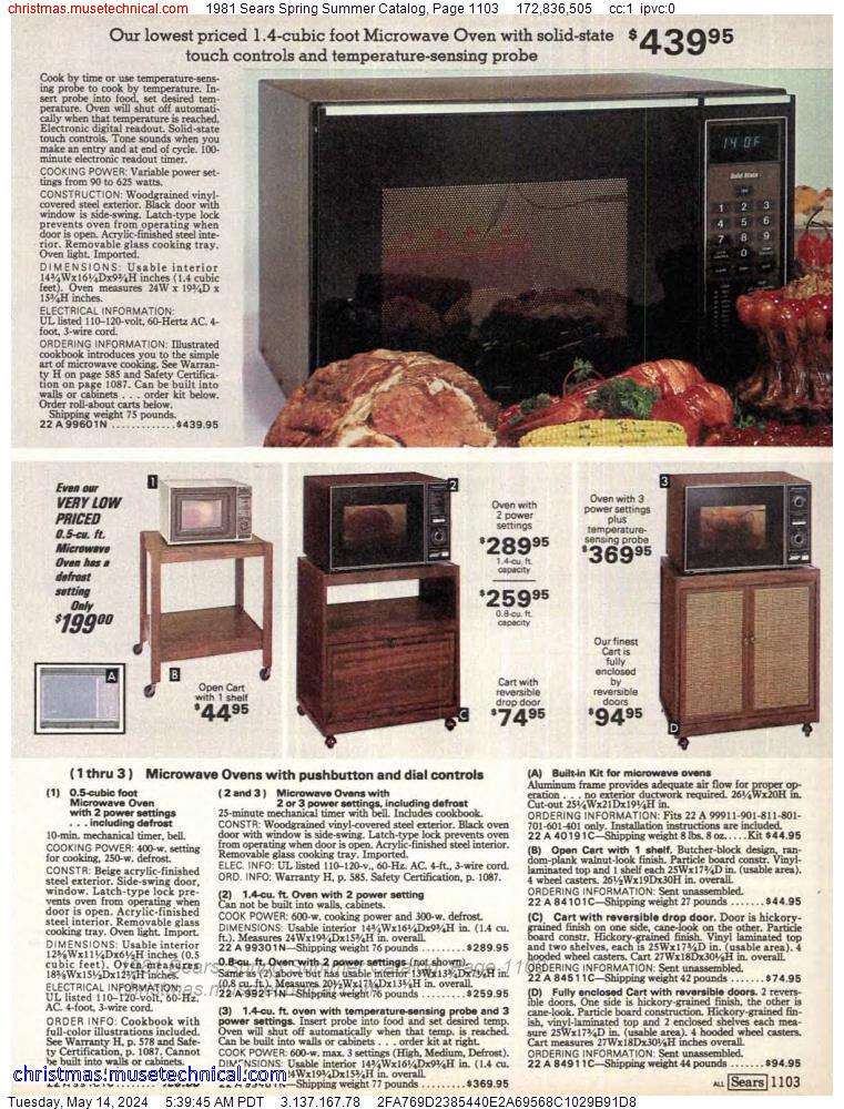 1981 Sears Spring Summer Catalog, Page 1103