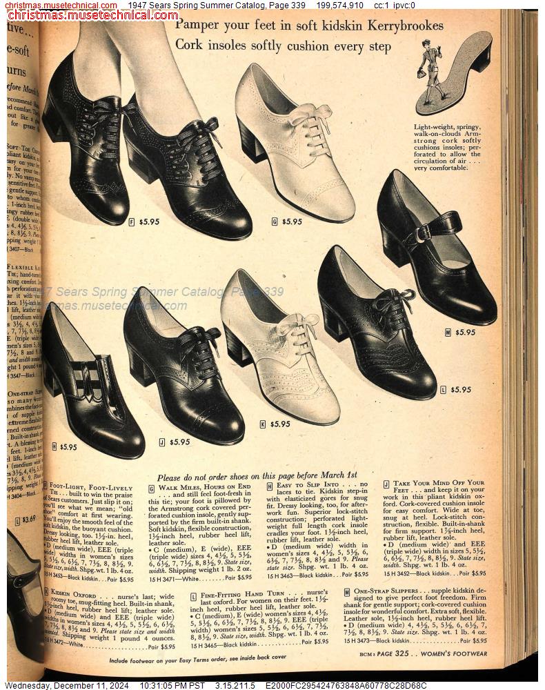 1947 Sears Spring Summer Catalog, Page 339