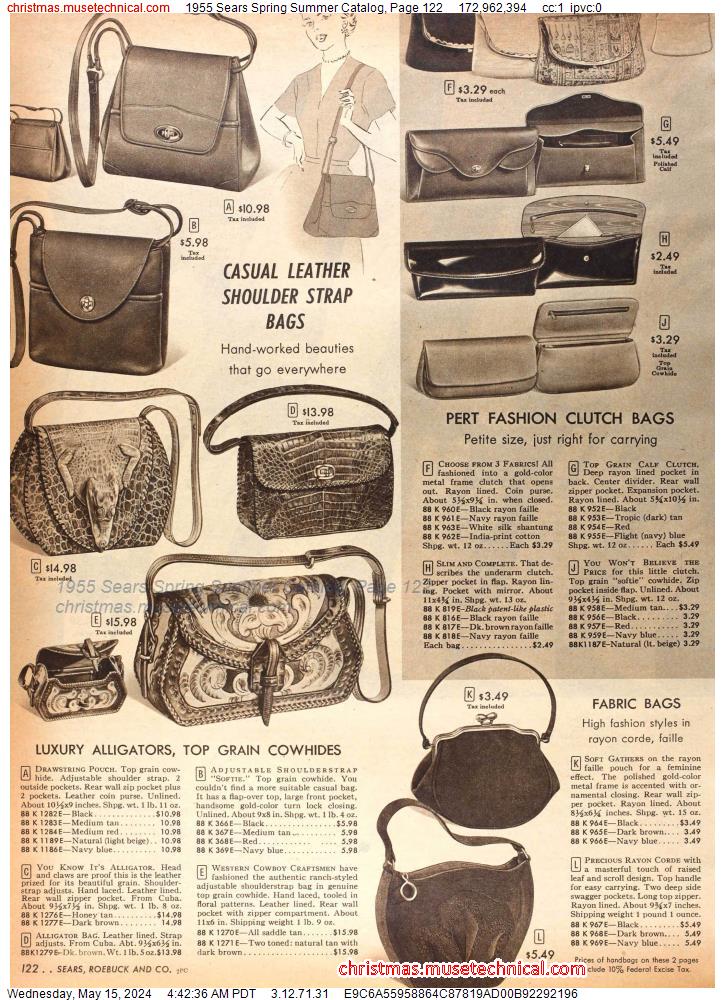 1955 Sears Spring Summer Catalog, Page 122