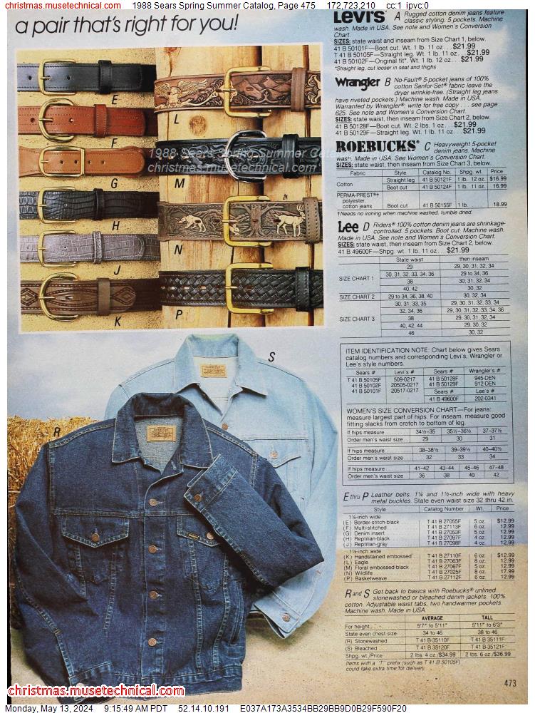 1988 Sears Spring Summer Catalog, Page 475