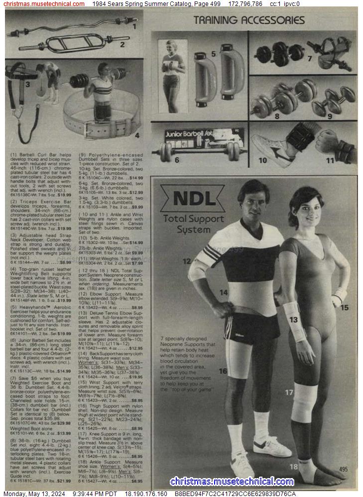 1984 Sears Spring Summer Catalog, Page 499