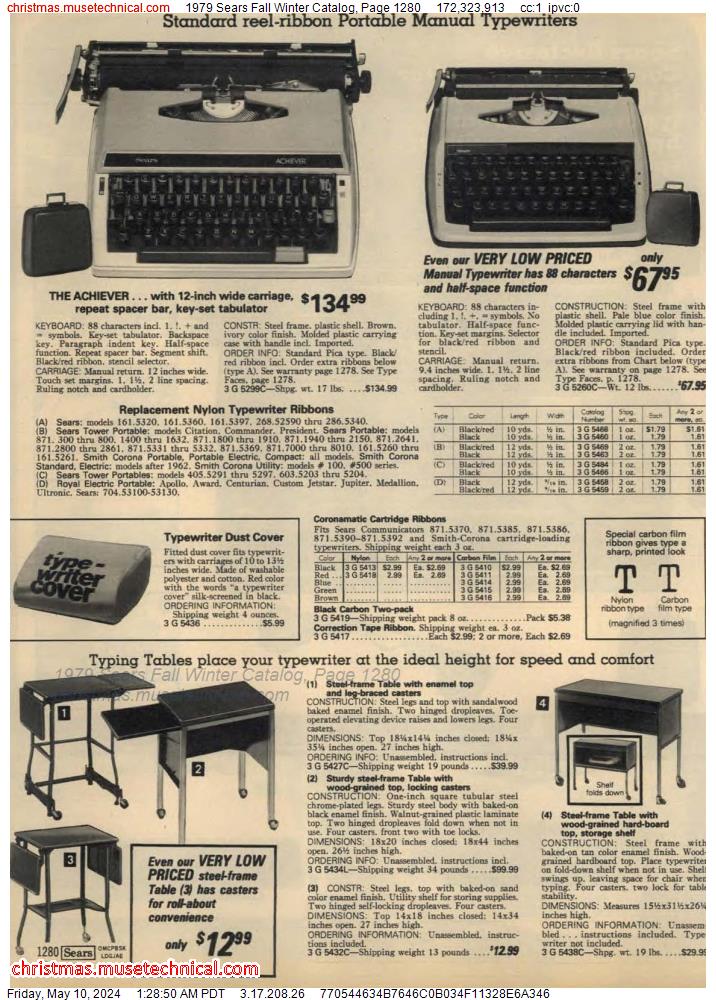 1979 Sears Fall Winter Catalog, Page 1280