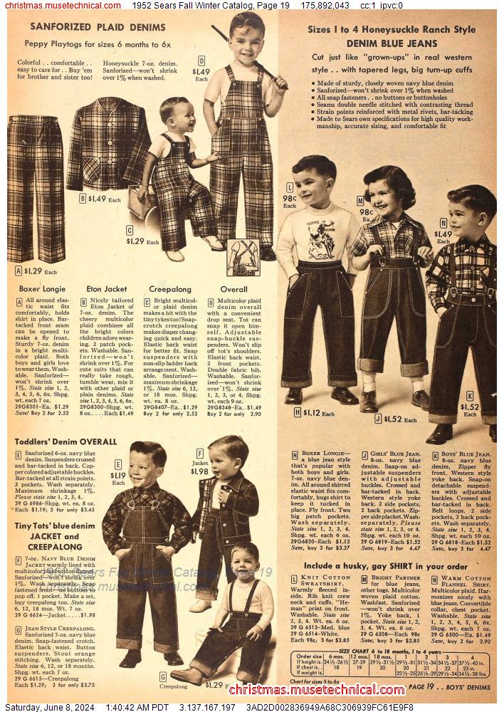 1952 Sears Fall Winter Catalog, Page 19
