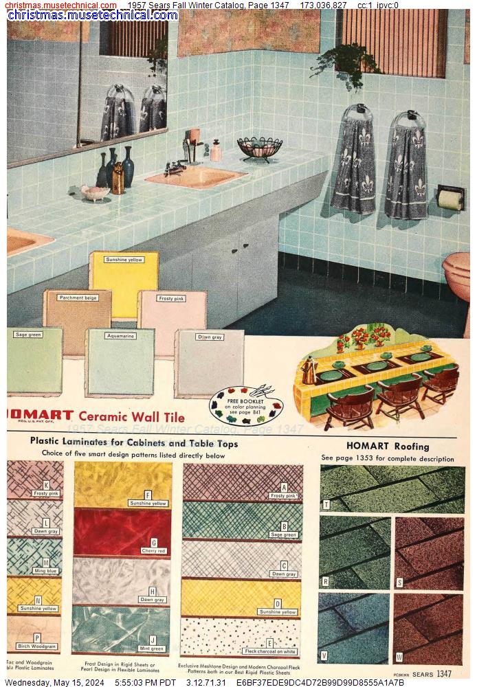 1957 Sears Fall Winter Catalog, Page 1347