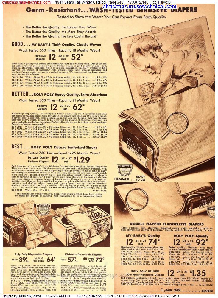 1941 Sears Fall Winter Catalog, Page 348