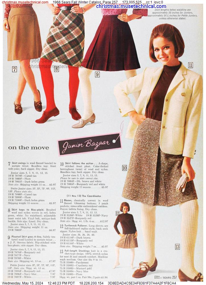 1966 Sears Fall Winter Catalog, Page 257