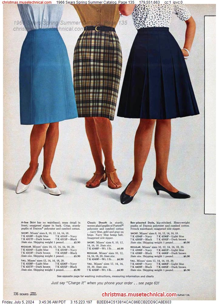 1966 Sears Spring Summer Catalog, Page 135