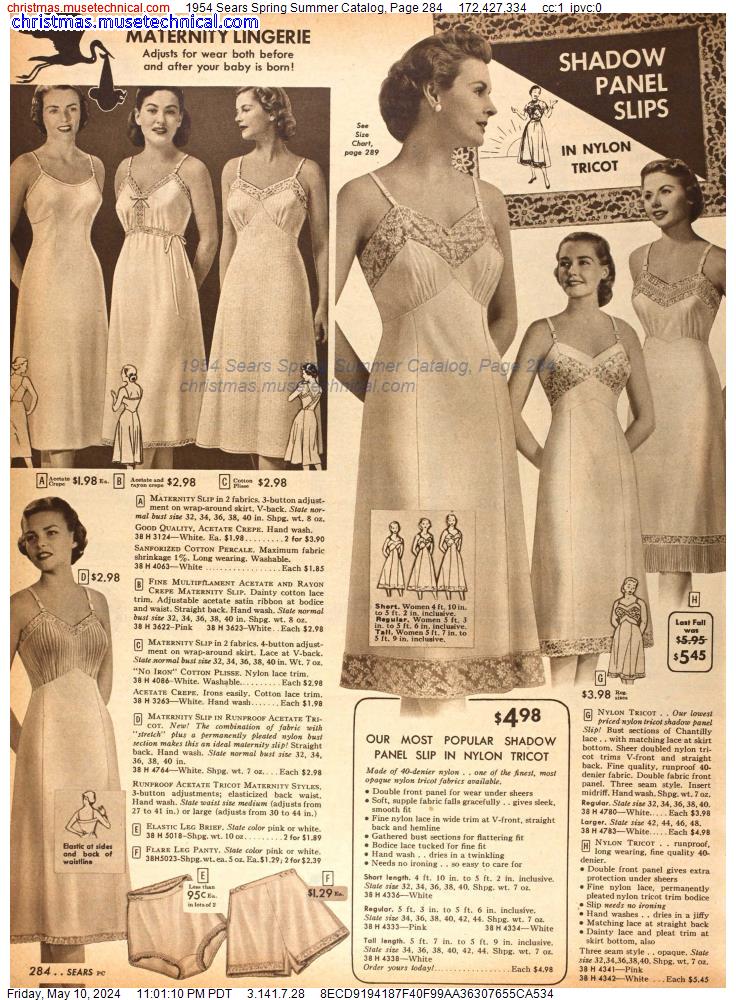 1954 Sears Spring Summer Catalog, Page 284