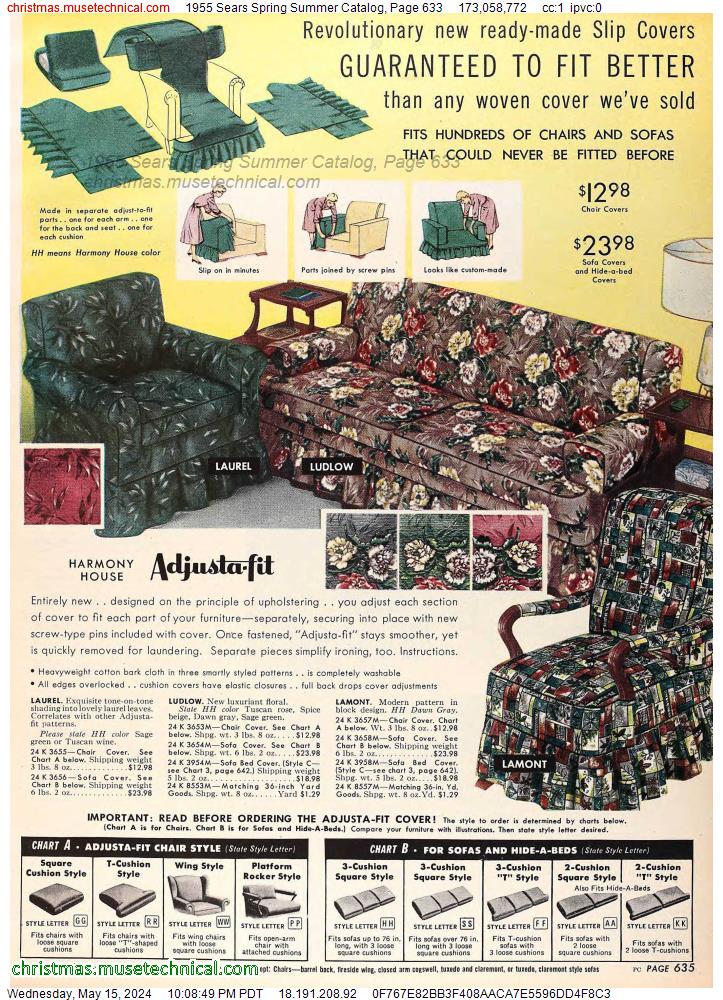 1955 Sears Spring Summer Catalog, Page 633