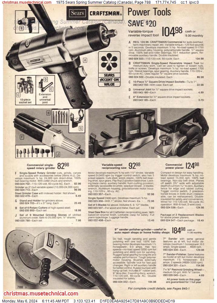 1975 Sears Spring Summer Catalog (Canada), Page 788