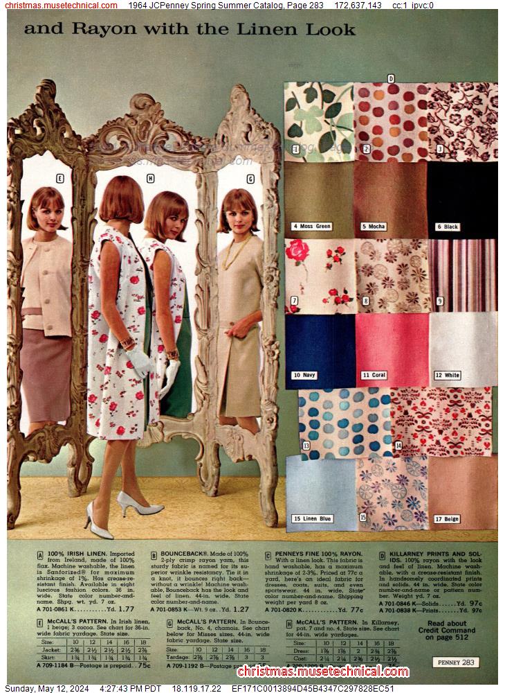 1964 JCPenney Spring Summer Catalog, Page 283