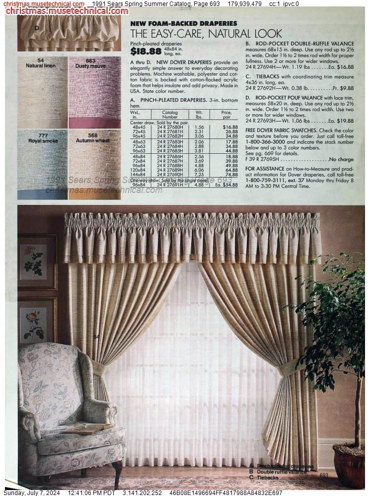 1991 Sears Spring Summer Catalog, Page 693
