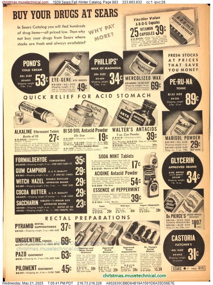 1939 Sears Fall Winter Catalog, Page 883