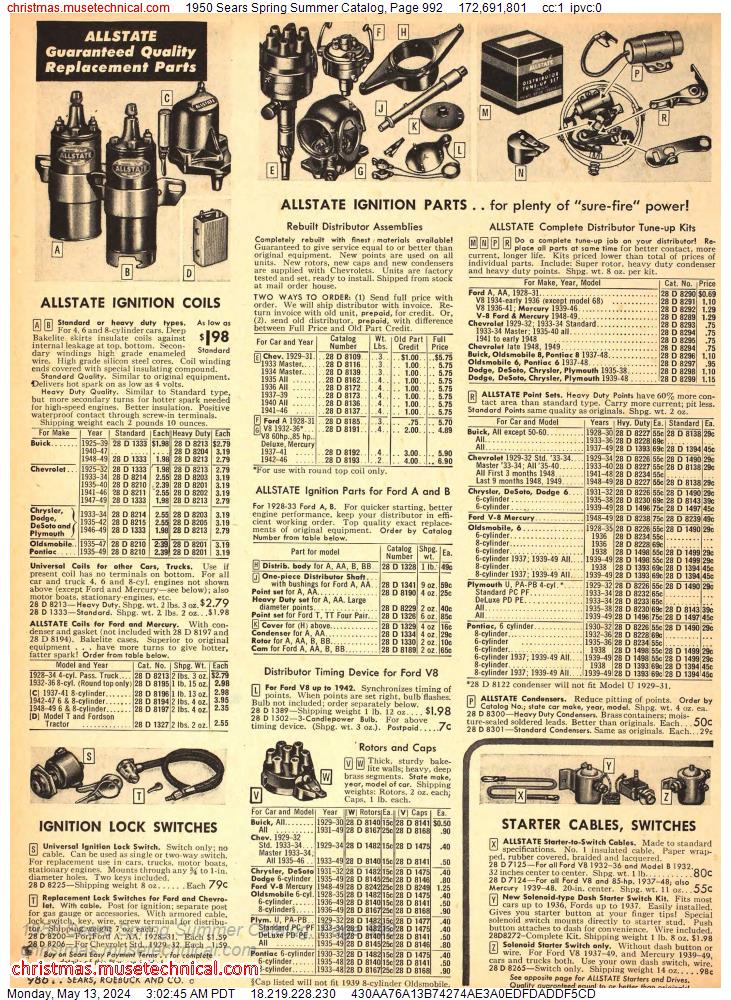 1950 Sears Spring Summer Catalog, Page 992