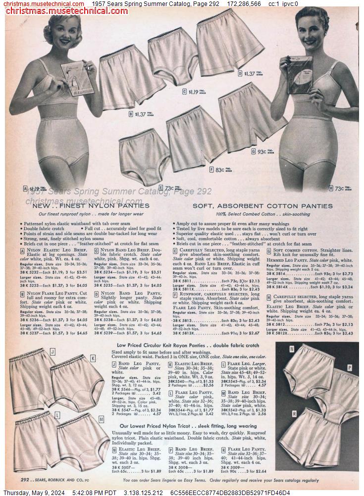1957 Sears Spring Summer Catalog, Page 292