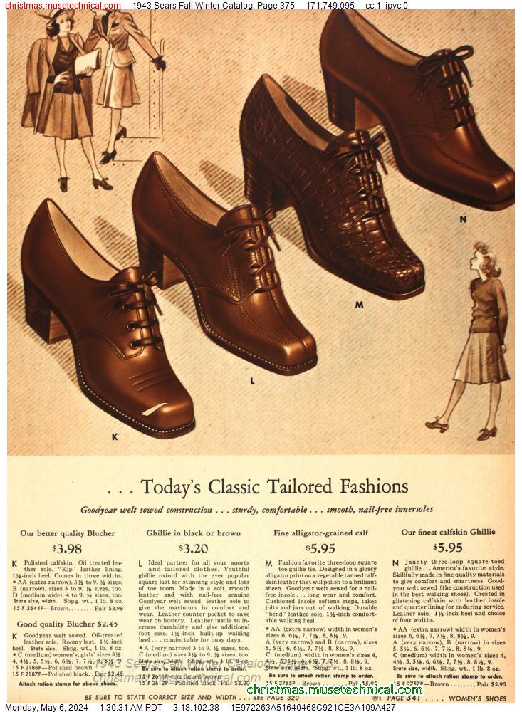 1943 Sears Fall Winter Catalog, Page 375
