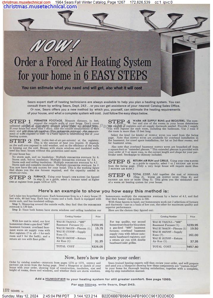 1964 Sears Fall Winter Catalog, Page 1267
