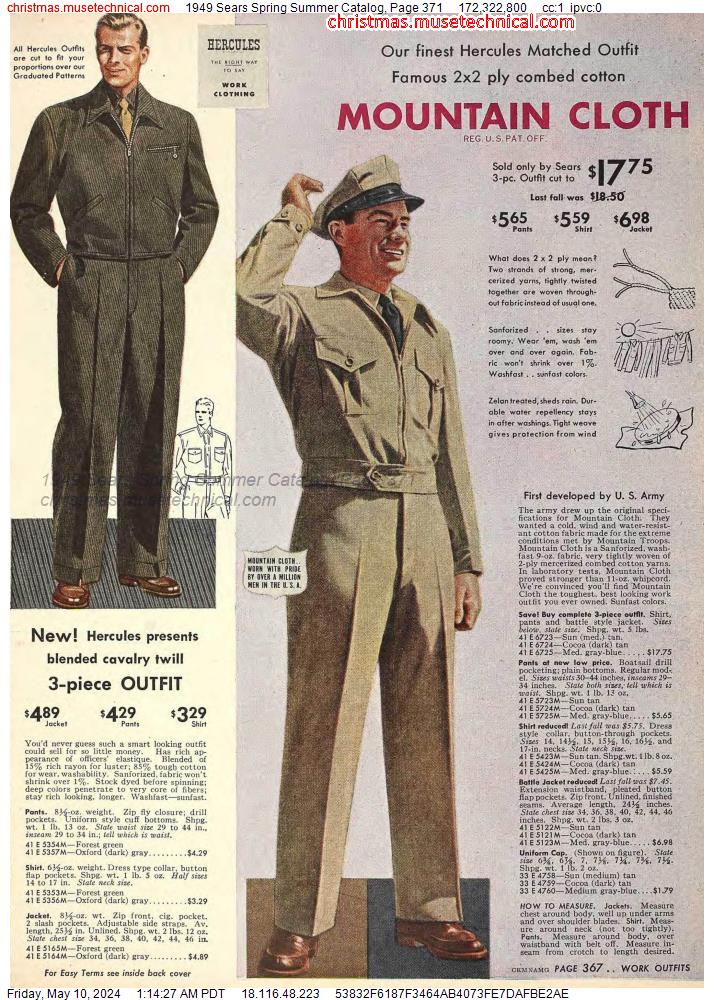 1949 Sears Spring Summer Catalog, Page 371