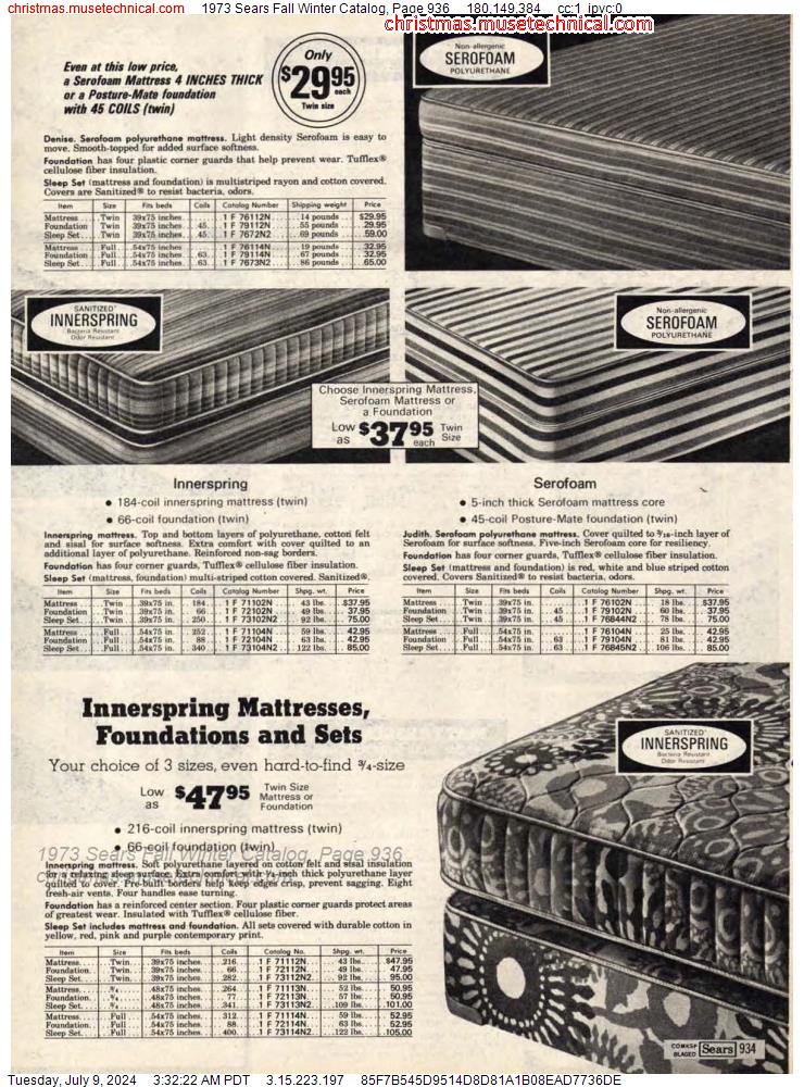 1973 Sears Fall Winter Catalog, Page 936
