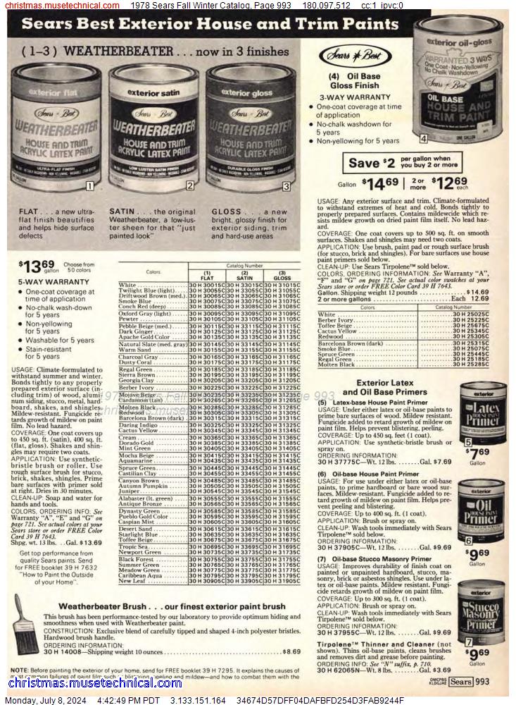 1978 Sears Fall Winter Catalog, Page 993