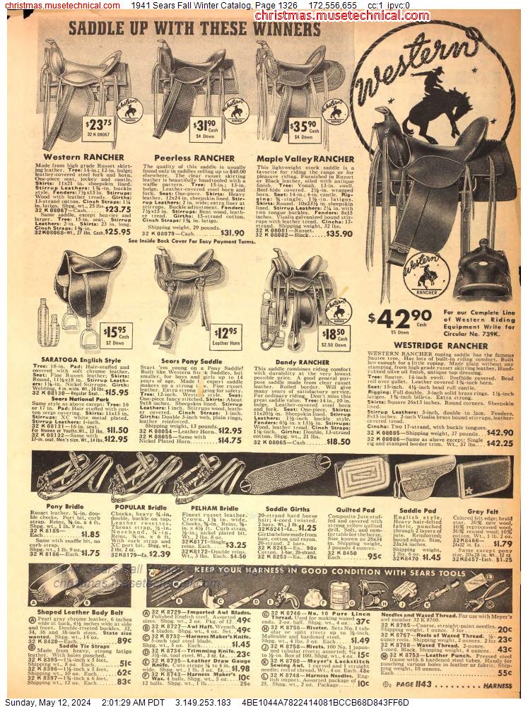 1941 Sears Fall Winter Catalog, Page 1326