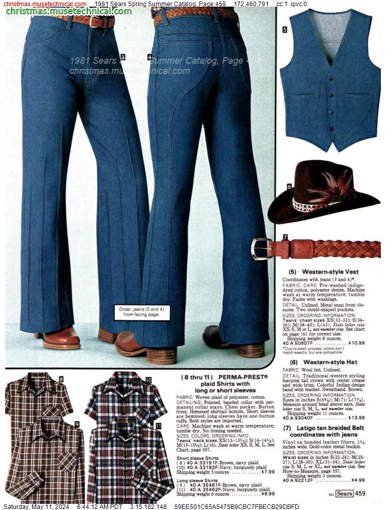 1981 Sears Spring Summer Catalog, Page 459