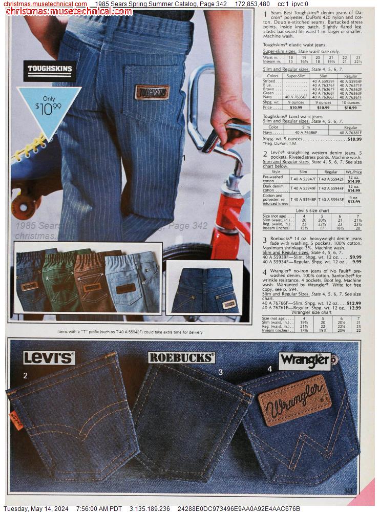 1985 Sears Spring Summer Catalog, Page 342
