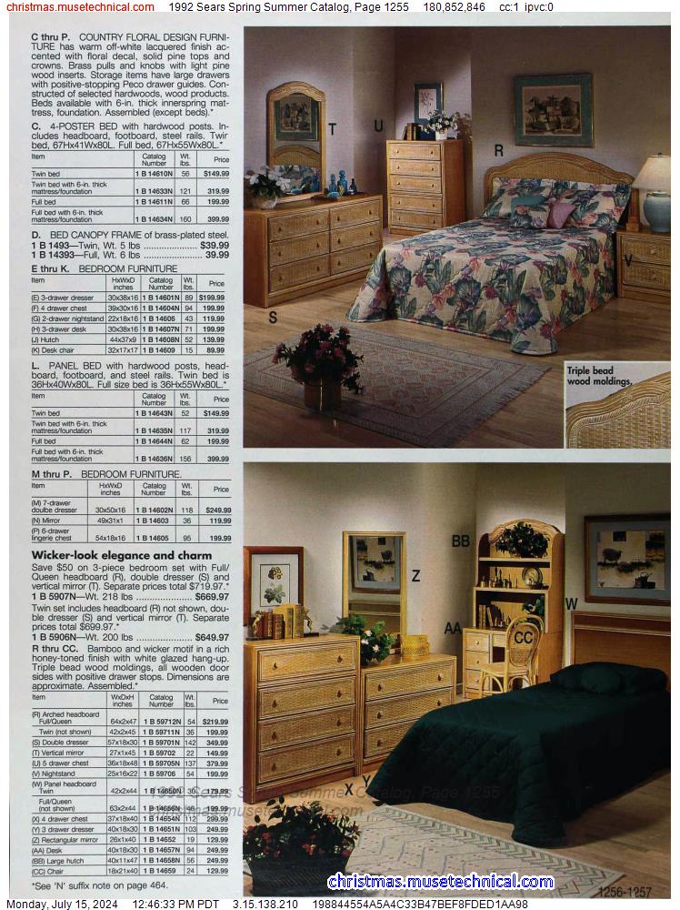 1992 Sears Spring Summer Catalog, Page 1255