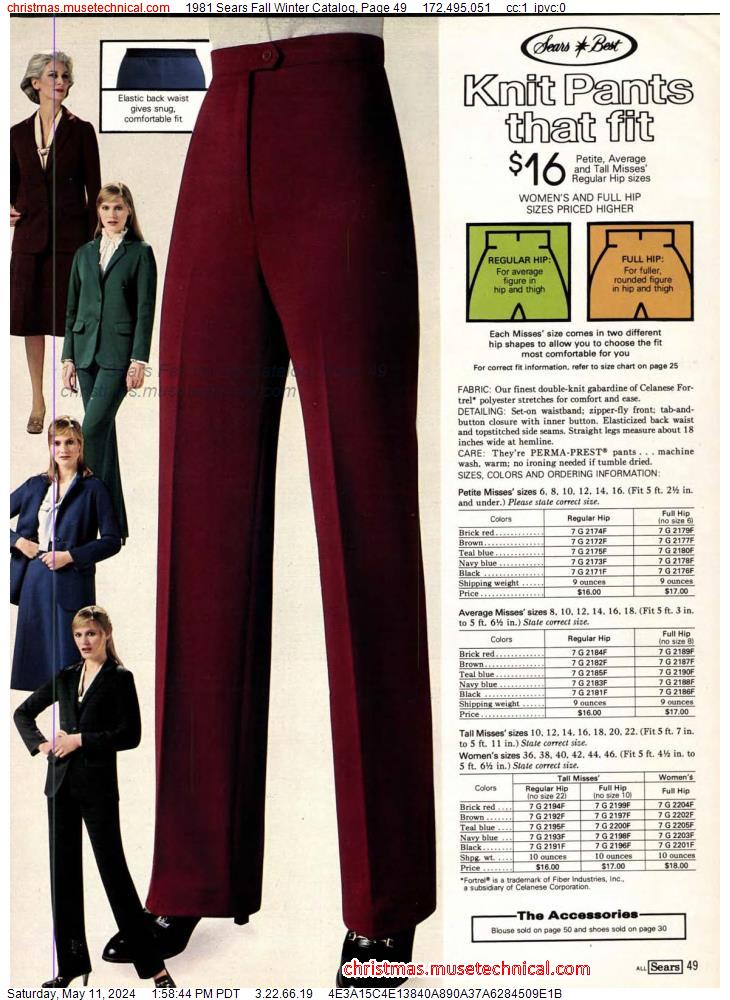 1981 Sears Fall Winter Catalog, Page 49