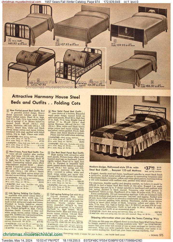1957 Sears Fall Winter Catalog, Page 974