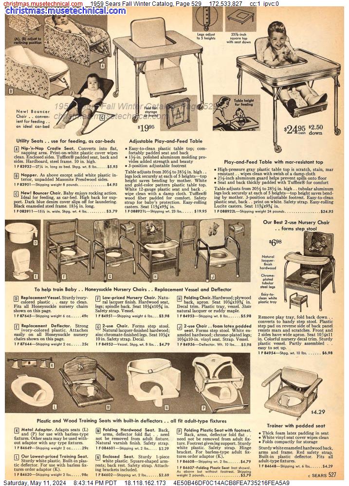 1959 Sears Fall Winter Catalog, Page 529