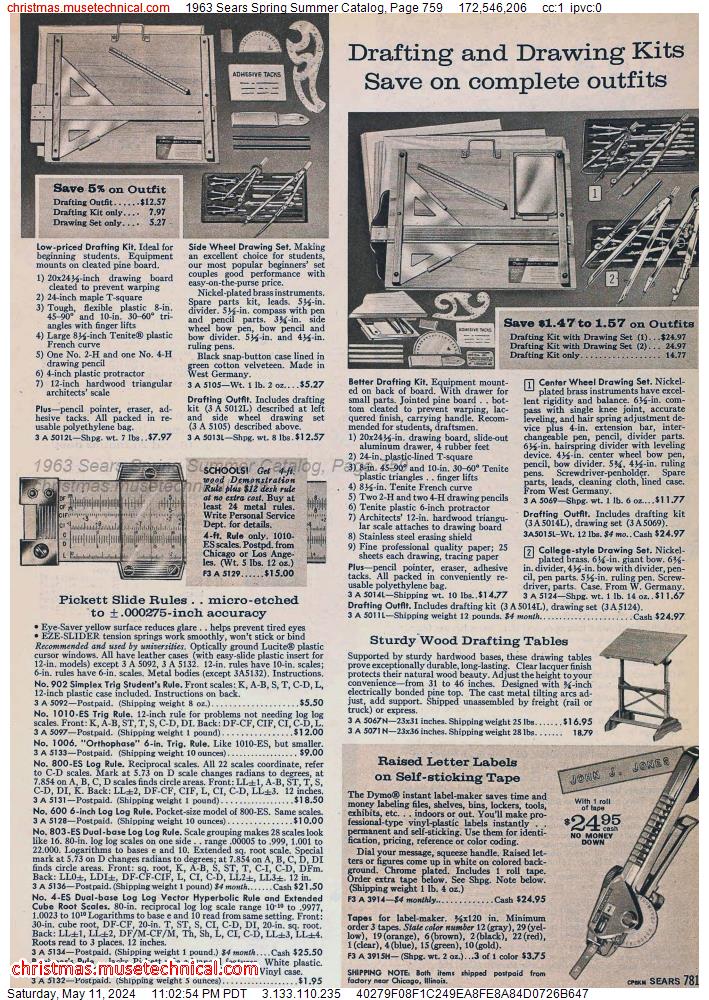 1963 Sears Spring Summer Catalog, Page 759