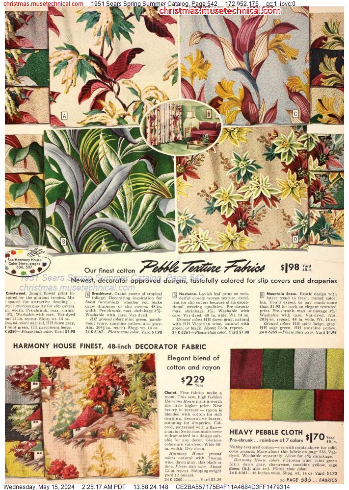 1951 Sears Spring Summer Catalog, Page 542