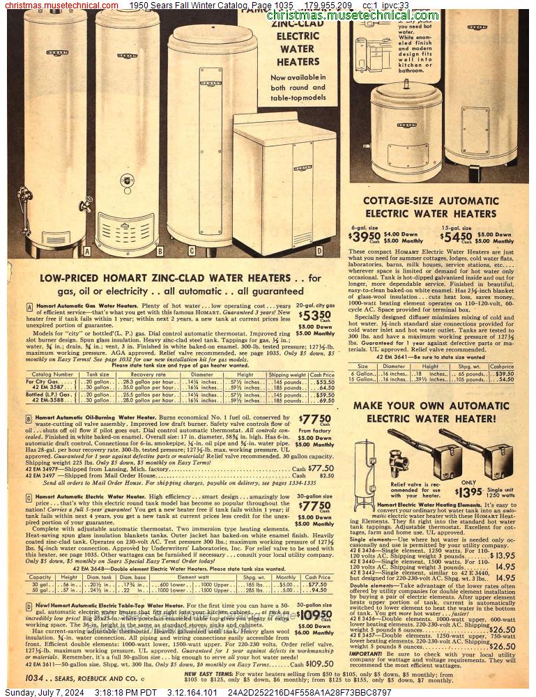 1950 Sears Fall Winter Catalog, Page 1035