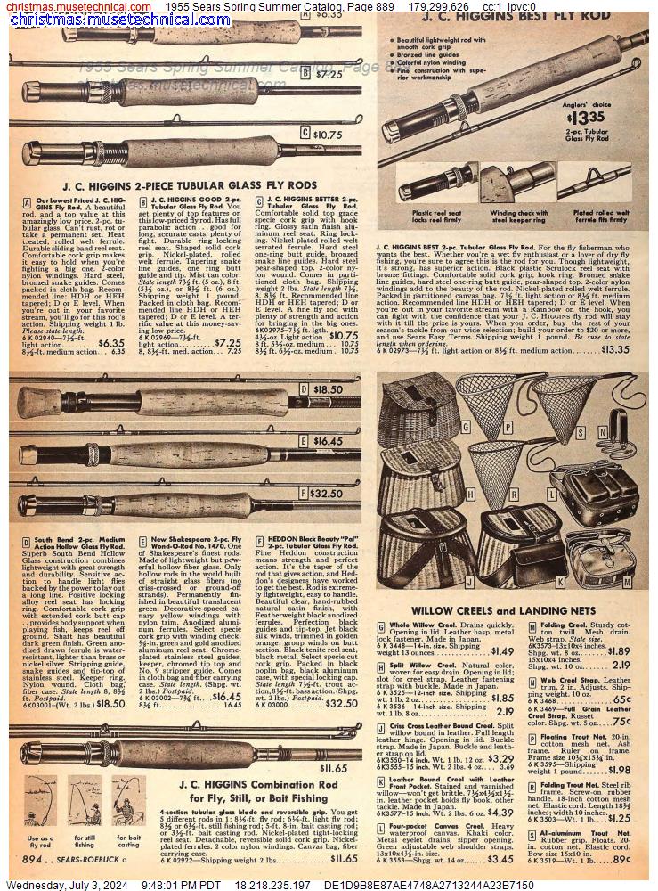 1955 Sears Spring Summer Catalog, Page 889