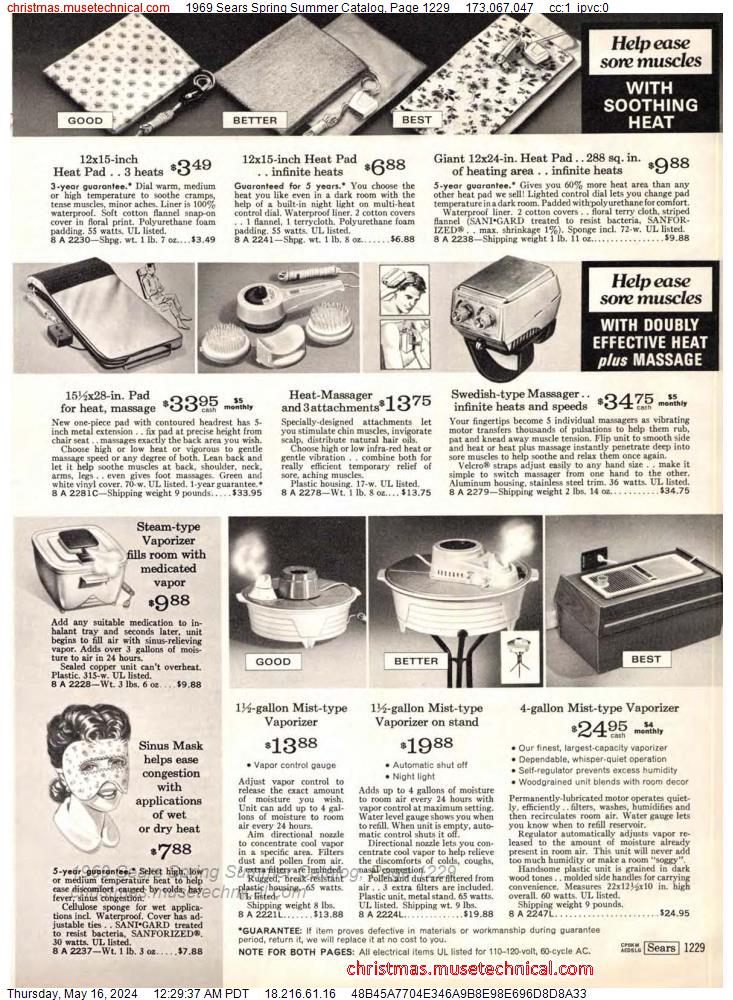 1969 Sears Spring Summer Catalog, Page 1229