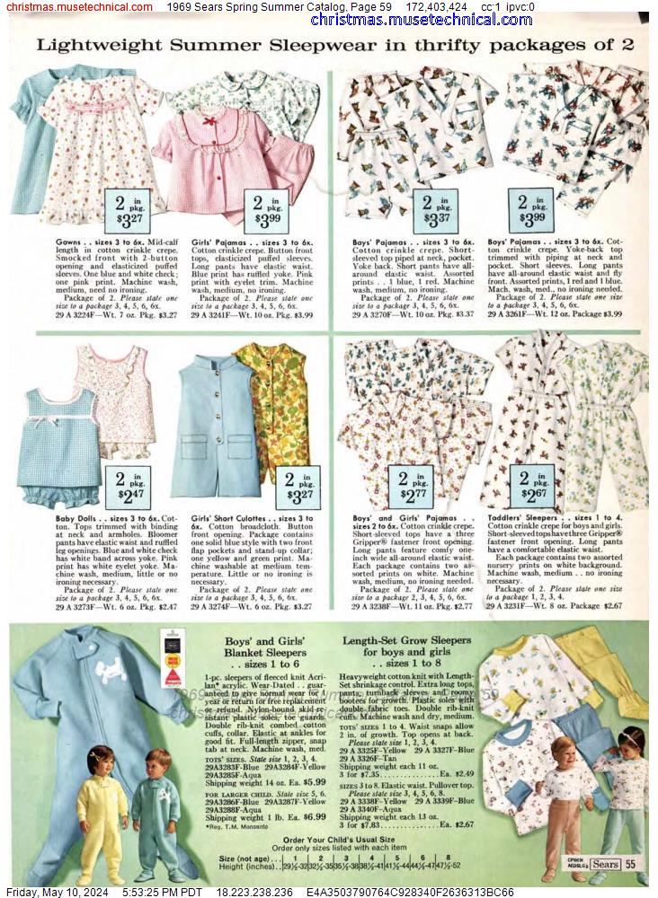 1969 Sears Spring Summer Catalog, Page 59