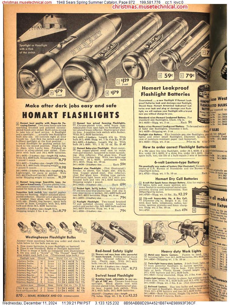 1948 Sears Spring Summer Catalog, Page 872