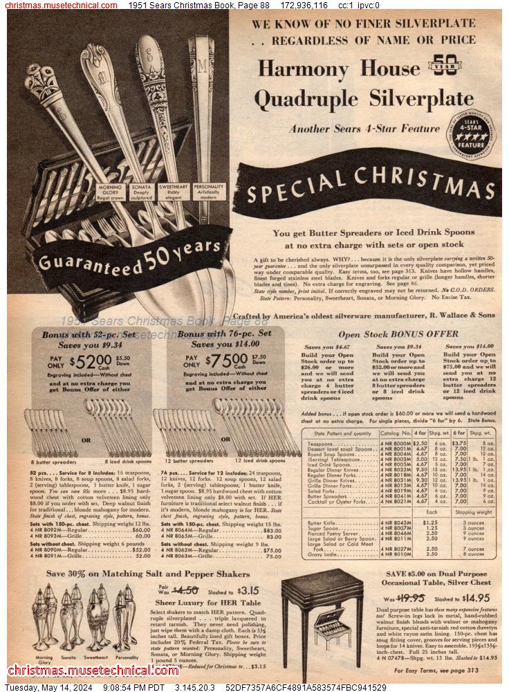 1951 Sears Christmas Book, Page 88