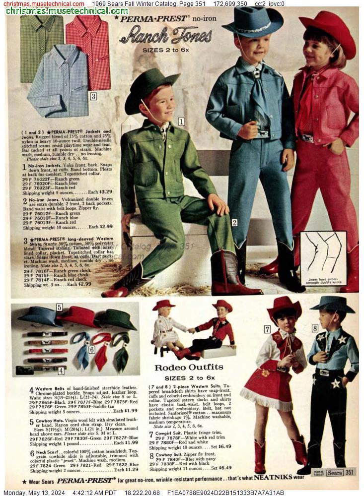 1969 Sears Fall Winter Catalog, Page 351